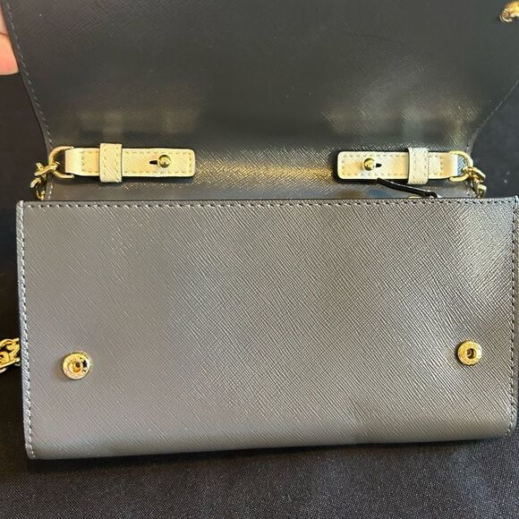 Marc Jacobs Stylish Black & Gray Women's Bag Wallet On Chain for Cards and Phone - Picture 4 of 10
